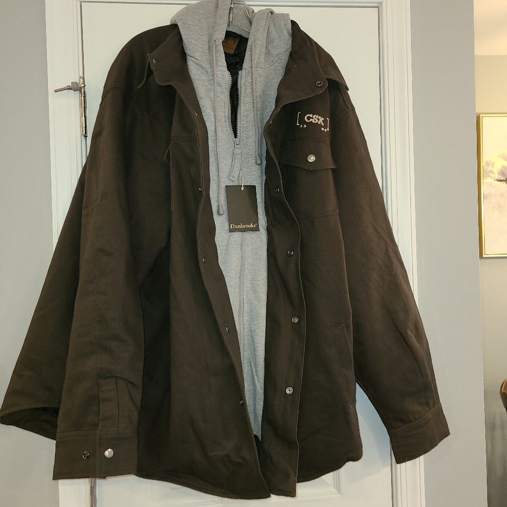 Dunbrooke Men's jacket with hoodie Size 3XL NWT